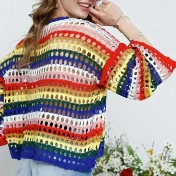 Multi Color Sweater Top - Picture 3 of 4